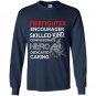 Firefighter encourager skilled kind compassionate hero dedicated caring Long Sleeve Gildan