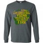 Green and gold follow through these veins springbok fan till the day i die Long Sleeve Gildan
