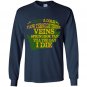 Green and gold follow through these veins springbok fan till the day i die Long Sleeve Gildan