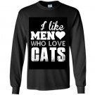 I like men who loves cats Long Sleeve Gildan