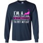 Im a crazy cat girl on the way to recovery Long Sleeve Gildan