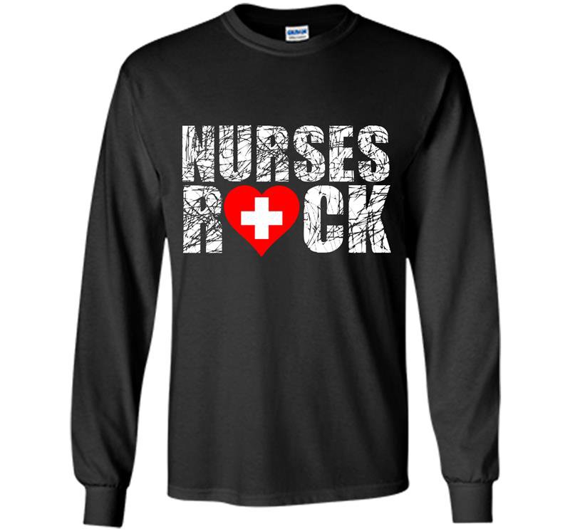 Nurses rock nurses Long Sleeve Gildan