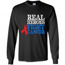 Real heroes fight cancer Long Sleeve Gildan