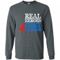 Real heroes fight cancer Long Sleeve Gildan