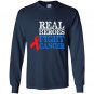 Real heroes fight cancer Long Sleeve Gildan
