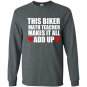 This biker math teacher makes it all add up Long Sleeve Gildan