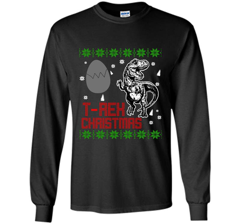T rex christmas Long Sleeve Gildan