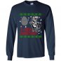 T rex christmas Long Sleeve Gildan