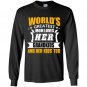 Worlds greatest mom loves her grandkids and her kids too Long Sleeve Gildan