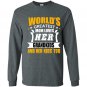Worlds greatest mom loves her grandkids and her kids too Long Sleeve Gildan