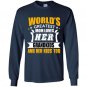 Worlds greatest mom loves her grandkids and her kids too Long Sleeve Gildan