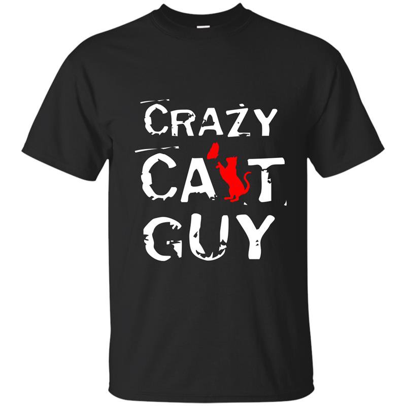 Crazy cat guy t-shirt