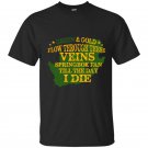Green and gold follow through these veins springbok fan till the day i die t-shirt