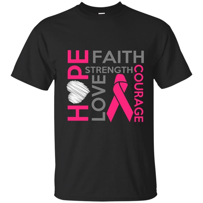 Hope faith strength love courage t-shirt