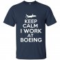Keep calm i work at boeing t-shirt