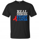 Real heroes fight cancer t-shirt