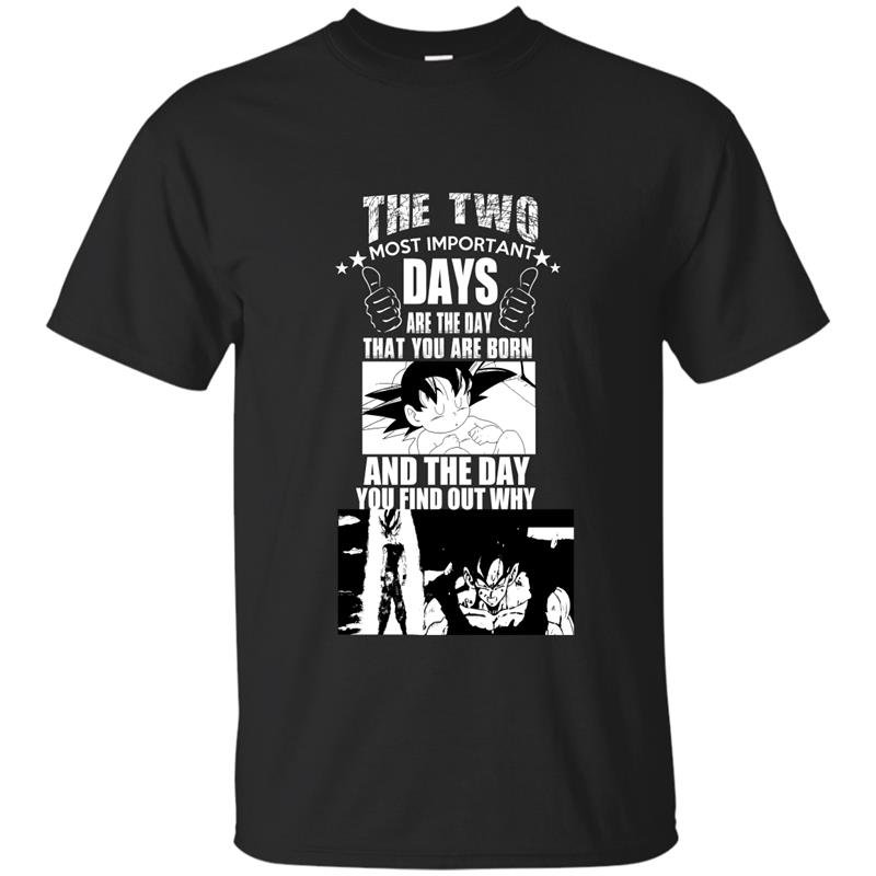The two most important days are the day that you are born and the day you find out why t-shirt