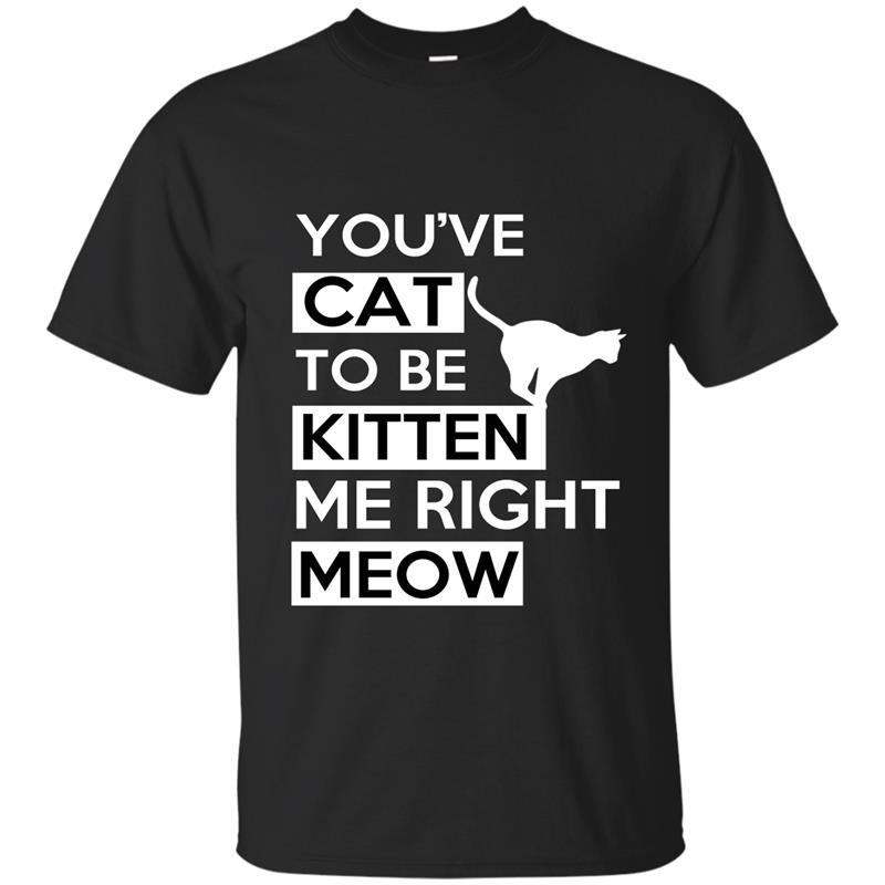 Youve cat to be kitten me right meow t-shirt