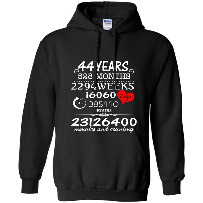 44th wedding anniversary 44 years vintage gift Hoodie