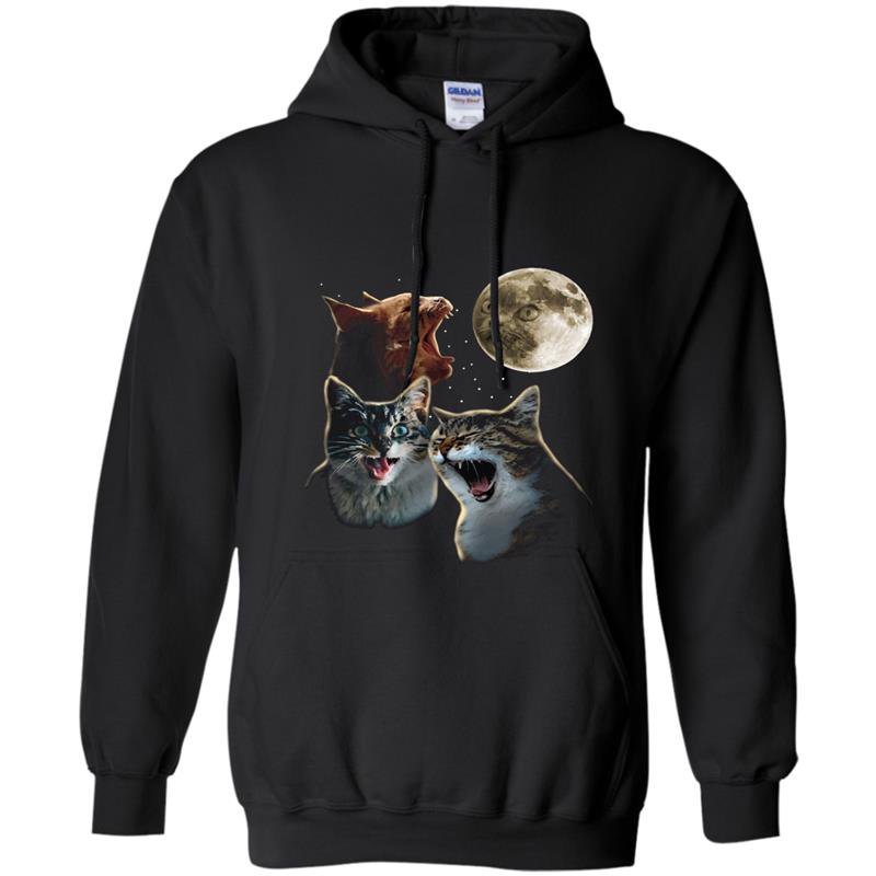 Funny cat three wolf moon parody Hoodie