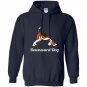 Funny yoga pose meditation animals downward dog Hoodie