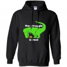 Green t rex the struggle is real funny dinosaur t-rex Hoodie