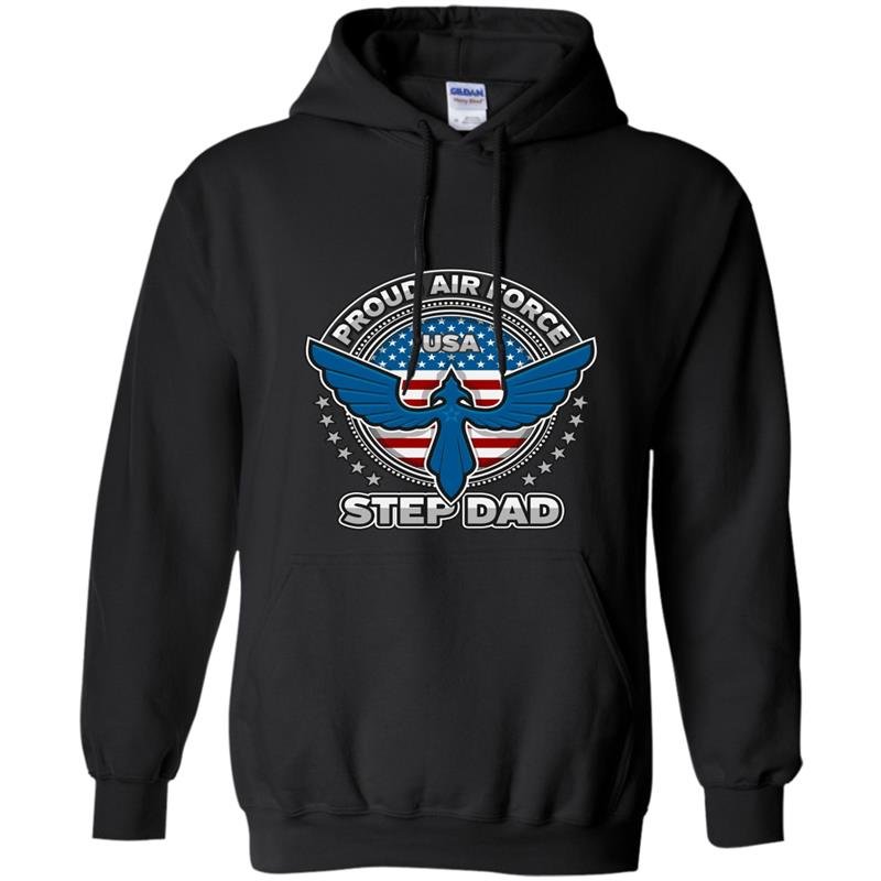 Mens proud air force step dad military airman pride Hoodie