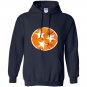 Orange white tennessee flag vintage grunge graphic Hoodie