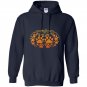 Paw print pumpkin halloween Hoodie