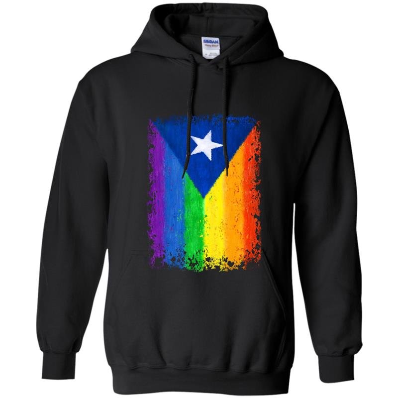 Puerto rican or cuban gay pride flag rainbow destroy Hoodie