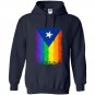 Puerto rican or cuban gay pride flag rainbow destroy Hoodie