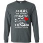44th wedding anniversary 44 years vintage gift Long Sleeve Gildan