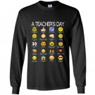 A teachers day funny emoji teacher gift Long Sleeve Gildan