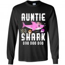 Auntie shark doo doo doo family gift Long Sleeve Gildan