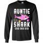 Auntie shark doo doo doo family gift Long Sleeve Gildan