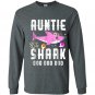 Auntie shark doo doo doo family gift Long Sleeve Gildan