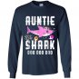 Auntie shark doo doo doo family gift Long Sleeve Gildan