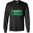 Austin city limits tee population full short sleeve cas Long Sleeve Gildan