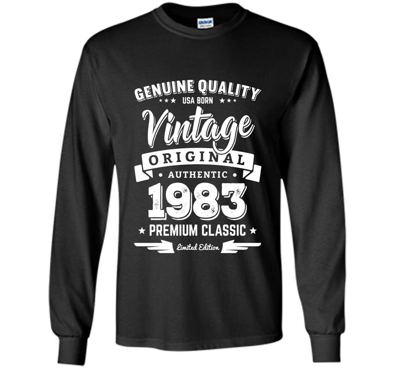 Born in 1983 vintage birthday made in 1983 Long Sleeve Gildan