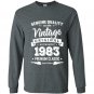 Born in 1983 vintage birthday made in 1983 Long Sleeve Gildan