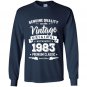 Born in 1983 vintage birthday made in 1983 Long Sleeve Gildan