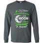 Duchenne muscular dystrophy awareness moon back love Long Sleeve Gildan
