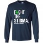 Fight the stigma green ribbon mental health Long Sleeve Gildan