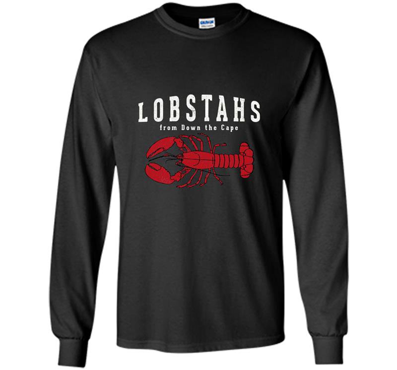 Funny cape cod lobster lobstahs down cape distressed Long Sleeve Gildan
