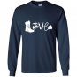 Funny marine love marine marine gifts Long Sleeve Gildan