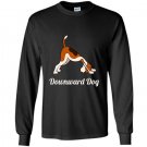 Funny yoga pose meditation animals downward dog Long Sleeve Gildan