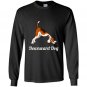 Funny yoga pose meditation animals downward dog Long Sleeve Gildan