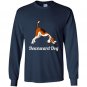 Funny yoga pose meditation animals downward dog Long Sleeve Gildan