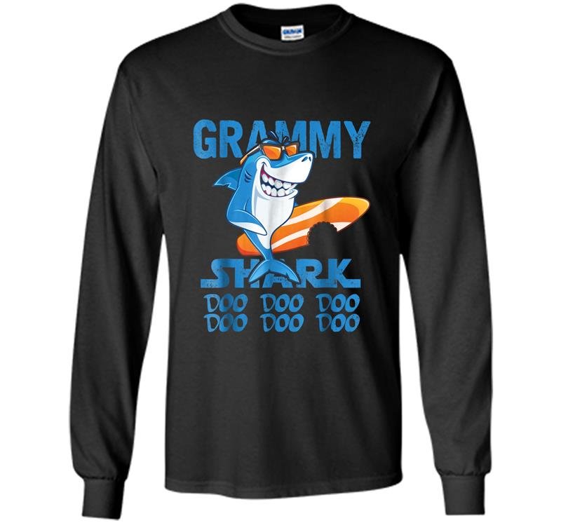 Grammy shark doo doo doo shark sunglasses Long Sleeve Gildan