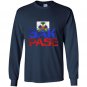 Haitian sak pase pride flag tee i love haiti roots Long Sleeve Gildan